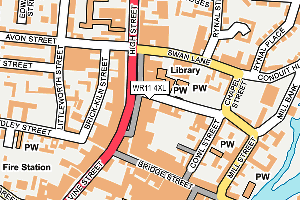 WR11 4XL map - OS OpenMap – Local (Ordnance Survey)