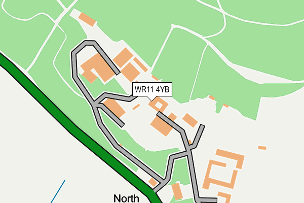 WR11 4YB map - OS OpenMap – Local (Ordnance Survey)