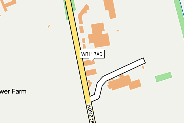 WR11 7AD map - OS OpenMap – Local (Ordnance Survey)