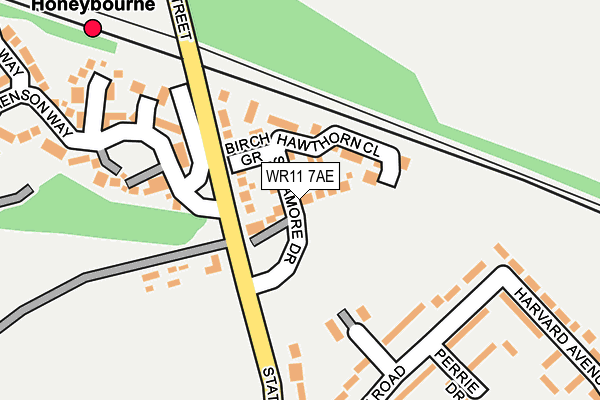 WR11 7AE map - OS OpenMap – Local (Ordnance Survey)