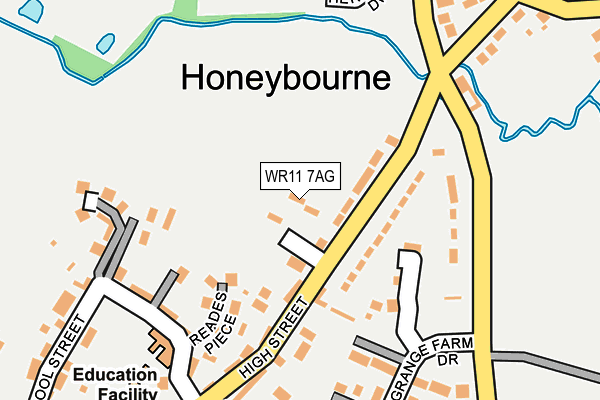 WR11 7AG map - OS OpenMap – Local (Ordnance Survey)