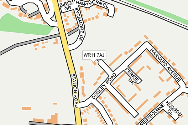 WR11 7AJ map - OS OpenMap – Local (Ordnance Survey)