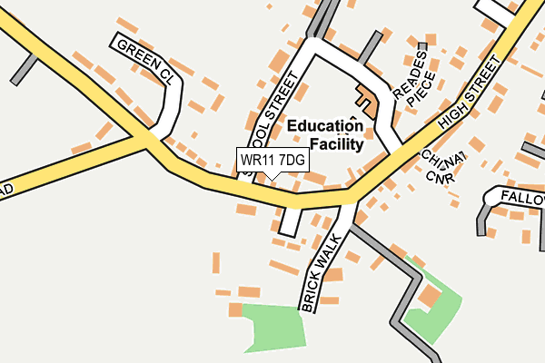 WR11 7DG map - OS OpenMap – Local (Ordnance Survey)