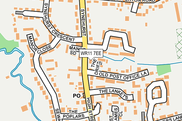 WR11 7EE map - OS OpenMap – Local (Ordnance Survey)