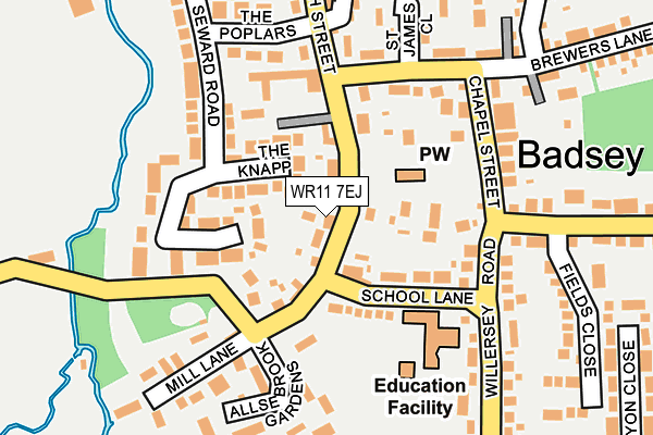 WR11 7EJ map - OS OpenMap – Local (Ordnance Survey)