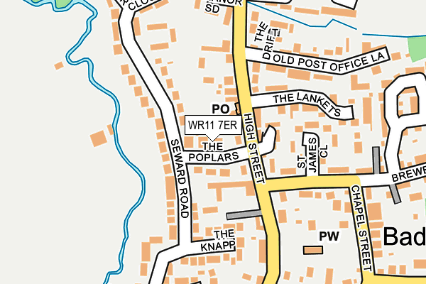 WR11 7ER map - OS OpenMap – Local (Ordnance Survey)