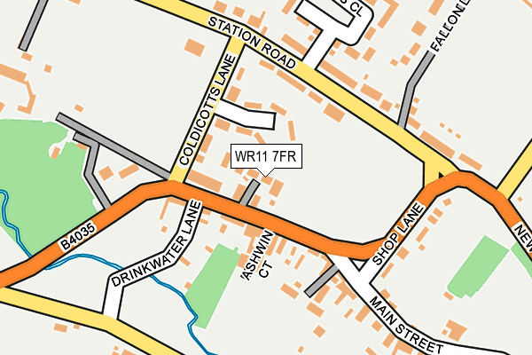 WR11 7FR map - OS OpenMap – Local (Ordnance Survey)