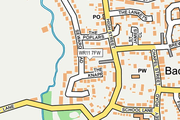 WR11 7FW map - OS OpenMap – Local (Ordnance Survey)