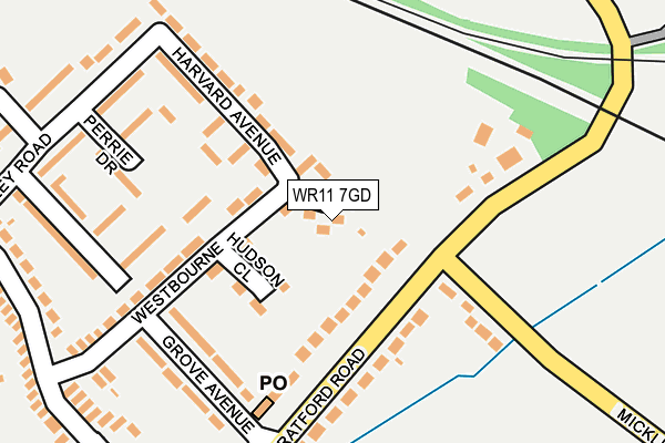 WR11 7GD map - OS OpenMap – Local (Ordnance Survey)