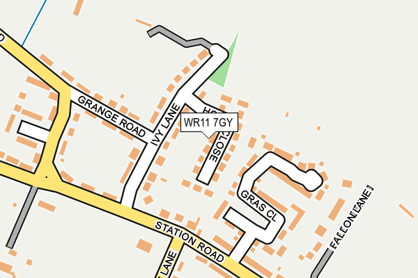 WR11 7GY map - OS OpenMap – Local (Ordnance Survey)