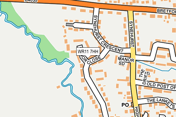 WR11 7HH map - OS OpenMap – Local (Ordnance Survey)
