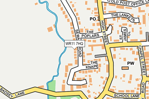 WR11 7HQ map - OS OpenMap – Local (Ordnance Survey)