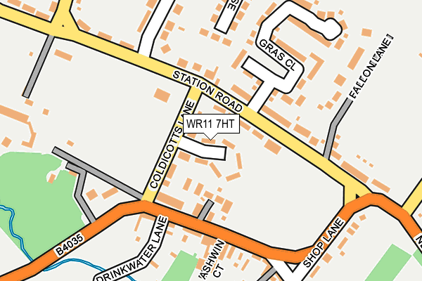 WR11 7HT map - OS OpenMap – Local (Ordnance Survey)