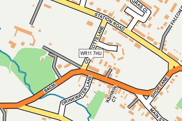 WR11 7HU map - OS OpenMap – Local (Ordnance Survey)