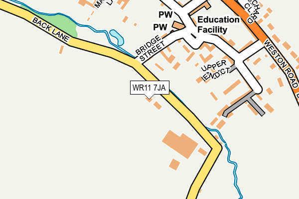 WR11 7JA map - OS OpenMap – Local (Ordnance Survey)