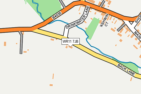 WR11 7JB map - OS OpenMap – Local (Ordnance Survey)