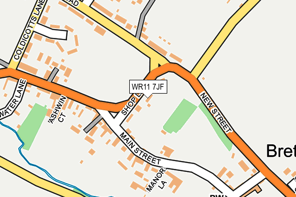 WR11 7JF map - OS OpenMap – Local (Ordnance Survey)