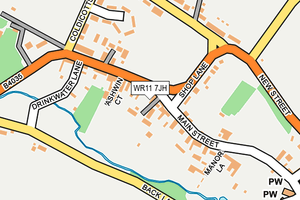 WR11 7JH map - OS OpenMap – Local (Ordnance Survey)
