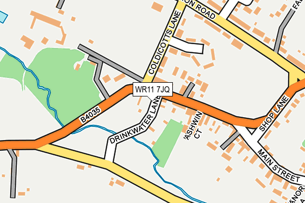 WR11 7JQ map - OS OpenMap – Local (Ordnance Survey)