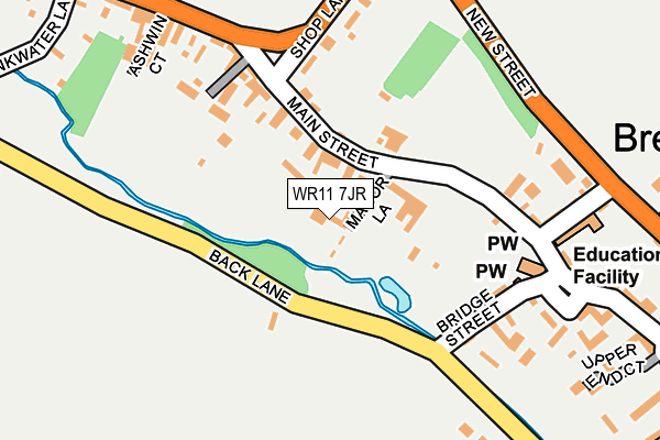 WR11 7JR map - OS OpenMap – Local (Ordnance Survey)
