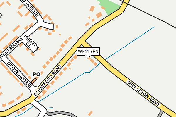 WR11 7PN map - OS OpenMap – Local (Ordnance Survey)