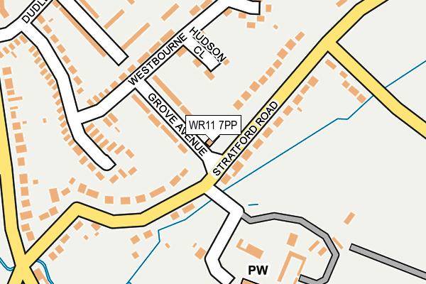 WR11 7PP map - OS OpenMap – Local (Ordnance Survey)