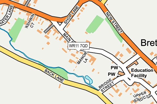 WR11 7QD map - OS OpenMap – Local (Ordnance Survey)