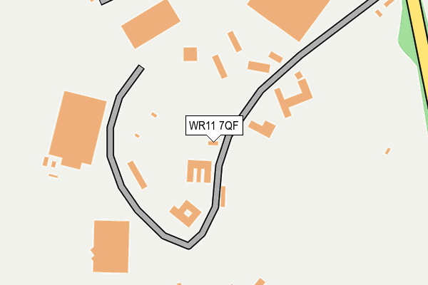 WR11 7QF map - OS OpenMap – Local (Ordnance Survey)