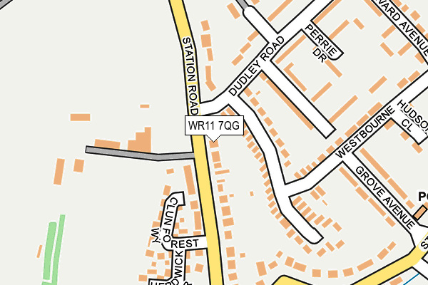 WR11 7QG map - OS OpenMap – Local (Ordnance Survey)