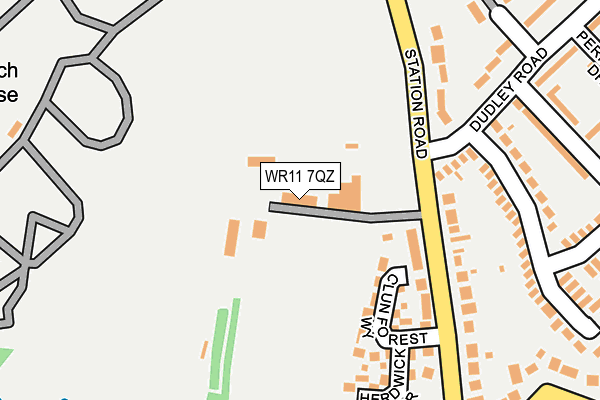 WR11 7QZ map - OS OpenMap – Local (Ordnance Survey)