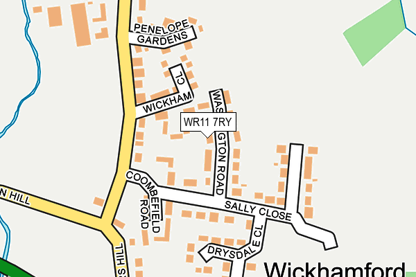 WR11 7RY map - OS OpenMap – Local (Ordnance Survey)