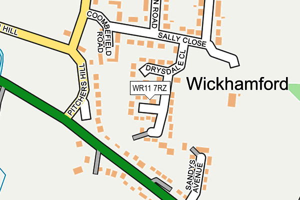 WR11 7RZ map - OS OpenMap – Local (Ordnance Survey)