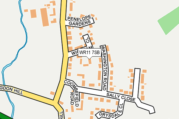 WR11 7SB map - OS OpenMap – Local (Ordnance Survey)