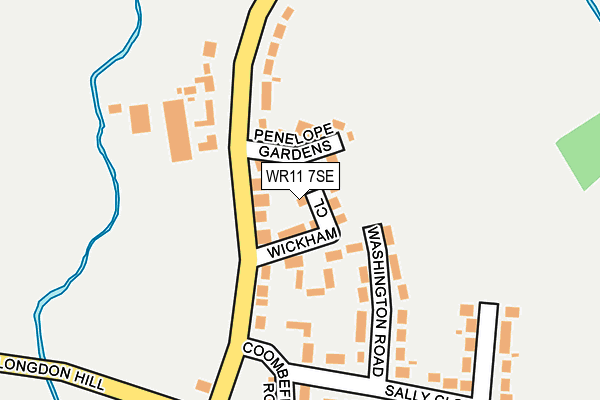 WR11 7SE map - OS OpenMap – Local (Ordnance Survey)