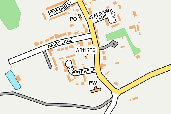 WR11 7TG map - OS OpenMap – Local (Ordnance Survey)