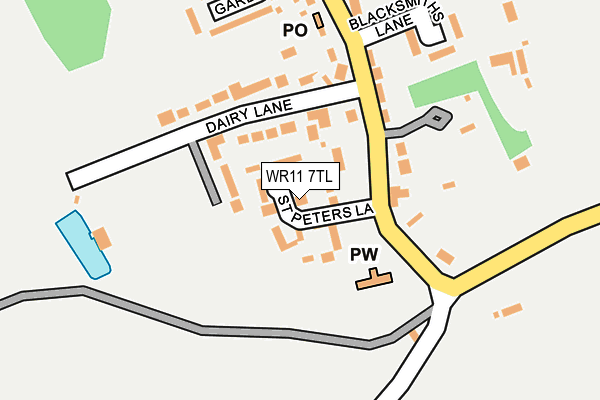 WR11 7TL map - OS OpenMap – Local (Ordnance Survey)