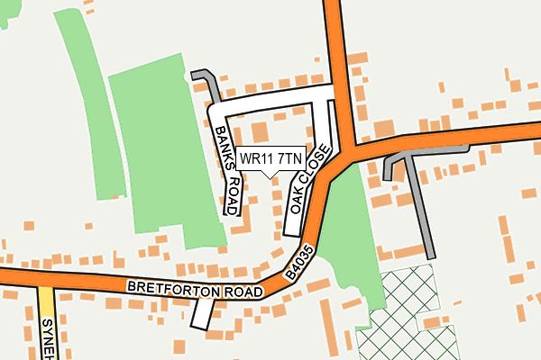 WR11 7TN map - OS OpenMap – Local (Ordnance Survey)