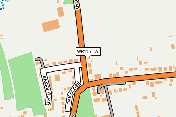 WR11 7TW map - OS OpenMap – Local (Ordnance Survey)