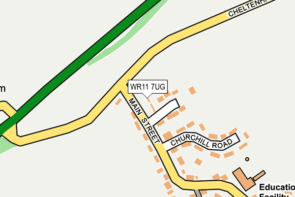 WR11 7UG map - OS OpenMap – Local (Ordnance Survey)