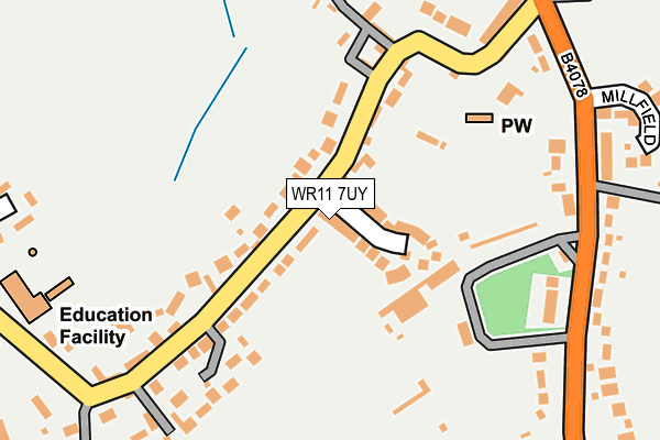 WR11 7UY map - OS OpenMap – Local (Ordnance Survey)