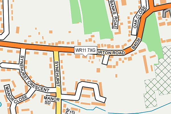 WR11 7XG map - OS OpenMap – Local (Ordnance Survey)