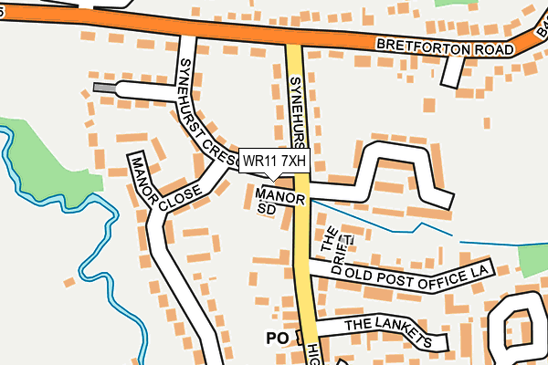 WR11 7XH map - OS OpenMap – Local (Ordnance Survey)