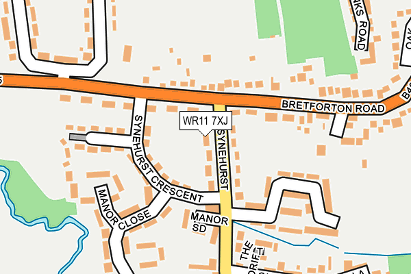 WR11 7XJ map - OS OpenMap – Local (Ordnance Survey)