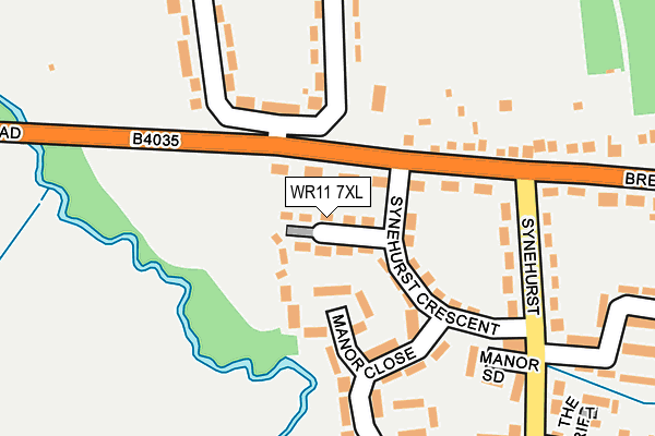 WR11 7XL map - OS OpenMap – Local (Ordnance Survey)
