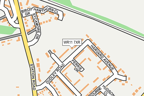 WR11 7XR map - OS OpenMap – Local (Ordnance Survey)