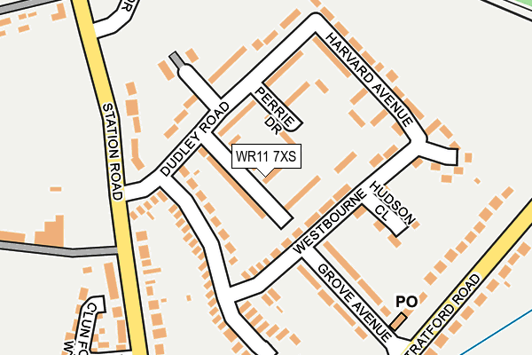 WR11 7XS map - OS OpenMap – Local (Ordnance Survey)