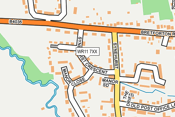 WR11 7XX map - OS OpenMap – Local (Ordnance Survey)