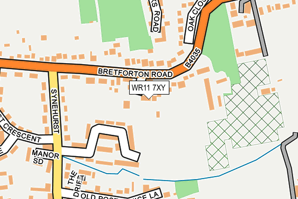 WR11 7XY map - OS OpenMap – Local (Ordnance Survey)