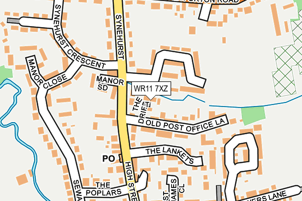WR11 7XZ map - OS OpenMap – Local (Ordnance Survey)