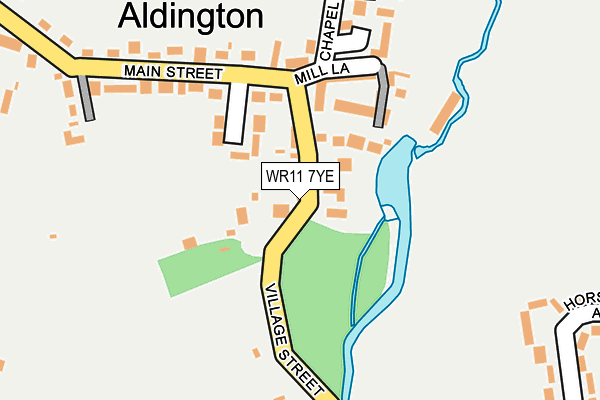 WR11 7YE map - OS OpenMap – Local (Ordnance Survey)